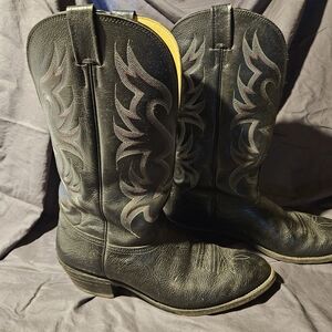 Dan Post Black and Gray Cowboy Boots